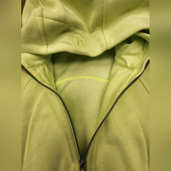 Lululemon Scuba Full Zip Cropped Hoodie, Electric Lemon - Picture 2 of 8